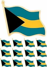 [CINFAC] Bahamas Flag lapel pin Commonwealth of the Bahamas flag pins Bahamian pins for suit jackets bulk