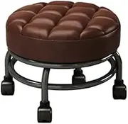 Footstool Shoe Bench Home Shoe Changing Stool with Pulley Round Stool Sofa Shoe Changing Stool Suitable for Living Room Entrance Corner Corridor Shower Stool for Inside Shower(D)