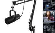 Dynamic Microphone, USB/XLR Podcast Recording PC Microphone for Vocal Voice