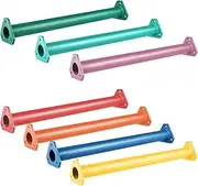 JPOIP 16.5 Inch 7 Colors Steel Monkey Bars Ladder Rungs Set for Backyards Playground and Children Indoor and Outdoor Climbing Kit (7 Pack)