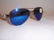 NEW COSTA DEL MAR LORETO SUNGLASSES PALLADIUM/BLUE MIRROR 580P POLARIZED $245