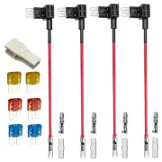 4pcs 12V-24V Micro 2 Circuit Fuse Tap, Piggyback Blade Fuse Holder