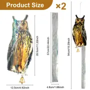 2Pcs Owls to Keep Birds Away Owl Decoys with Reflective Tape Bird Scare Devices