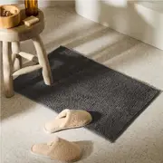 Adorn Living Toggle Bath Mat - Charcoal