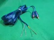 2 Channel Speaker to Gold RCA Amp Receiver Powered Speakers wire Adapter, 20 Ft.