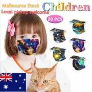 20 PCS 3 Layer Kids Quality Disposable Face Masks Fashion Universe Mask AU Stock
