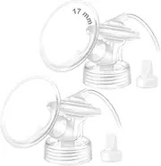 Maymom Pump Parts Compatible with Lansinoh Breastpump,Flange, Wide-Mouth Connector,Valve, Tubing and Backflow Protector, Not Original Lansinoh Accessories. (Flange 17mm Classic)