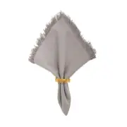 Briella Fringed Gray Napkin Set of 6 18 x 18 carol & frank
