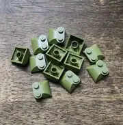 LEGO Slope, Curved 2 x 2 x 2/3, 2 Studs Curved Sides. QTY 12. Part 47457.