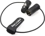 Low-Profile 3 Pin XLR Male to Female Cable Original Connector Balanced Microphone Audio Cord Sommer SOD-14 Alvin’s Cables Black 11.8 inches/30cm