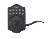 Amazon Basics Matte Black Electronic Keypad Entry Lever Door Lock