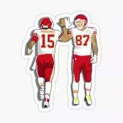 Travis Kelce, Patrick Mahomes Kansas City Chiefs Vinyl 3" Die Cut Sticker