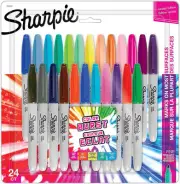 SHARPIE Color Burst Permanent Markers, Fine Point, Assorted, 24 Pack (1949557)