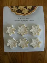 Set 6:Williams Sonoma Snowflake Pie Crust or Small Cookie Cutters,Cupcake topper