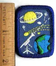 Retired Girl Scout Cadette Sr. SPACE EXPLORATION BADGE IP Interest Project Patch