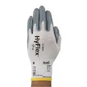 4-Pairs Ansell HyFlex NITRILE-COATED NYLON GLOVES Grey/White- Size 6, 7 Or 8