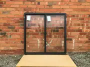 1200h x 1210w NEW Aluminum Sliding window TEXTURA® MONUMENT GREY Clear Float