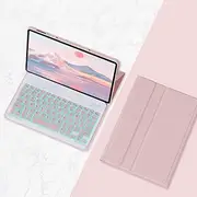 Jarttarn Backlit Keyboard Case for Lenovo Idea Tab 11 inch 2025 (TB336FU/TB336ZU), Magnetic Detachable Wireless Bluetooth Keyboard, Soft Leather Tablet Protective Cover (Pink)