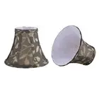 50002-2,Bell Clip-On Lamp Shade/Brown Jacquard Textured Fabric.3"Top x 6"Bott...