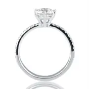 D-F/VVS Round Cut Moissanite Engagement Ring 5.20 CT 950 Platinum Classic