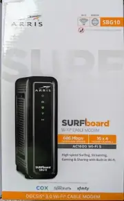 ARRIS Surfboard SBG10 DOCSIS 3.0 Cable Modem & Wi-Fi 5 Router 686 Mbps
