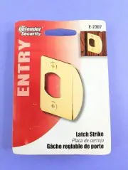 Prime-Line Deadlatch Door Strike 2.25 in. H x 1-5/8 in. L Brass