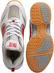 [FIRE FLY] Men Performer Indoor Badminton Shoe Sport Tennis/Racquet White Red Non Marking Sole