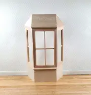 Dollhouse Bay Window Tall 1:12 Scale Miniature Floor to Ceiling DIY