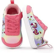 [Skywheel] Toddler Girls Boys Tennis Shoes Wide Toe Box Barefoot Cartoon Walking Running Sneakers Breathable Slip On Lightweight Shoes for Little Kids