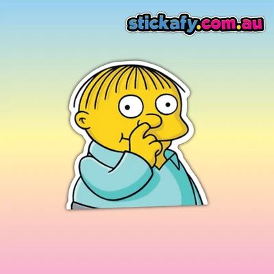 Ralph Wiggum Nosepick Sticker | Vinyl Car Decal Funny Aussie Meme Adult