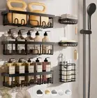 Stainless Steel Shower Caddy 6-Pack, Adhesive Rustproof Shelves Rack with Soap