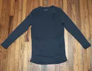 Under Armour Project Rock Waffle Knit Training Shirt Size Small Gray 1367095