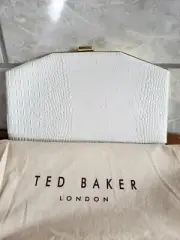 NWT - Ted Baker - UNAE - Exotic Effect Frame Clutch Purse - Ivory - $169