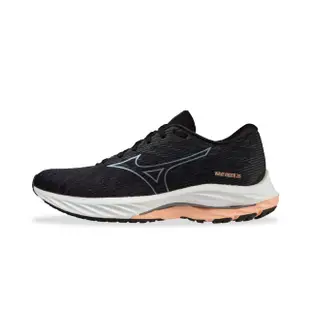 【MIZUNO 美津濃】MIZUNO 女鞋 RIDER 女慢跑鞋 黑粉橘(J1GD220622)