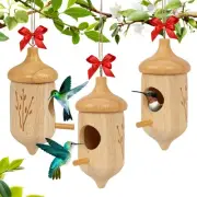 Hummingbird House, Wooden Hummingbird Houses for Outside Hanging, Humming Bir...