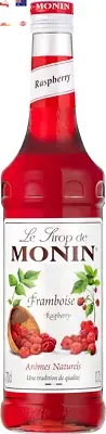 Monin Premium Raspberry Syrup, 700ml Bottle for Beverages, Desserts & Cocktails