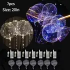 7pcs Glow in The Dark Light Up Balloons Light Up Bobble Balls Wedding