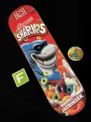 RARE SIGNED Shark Cereal Killer Marko Jazbinsek Sugar Skateboard Deck In Shrink