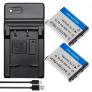 2x EN-EL19 Battery +USB Charger For Nikon Coolpix Camera A100 A300 S2550 S3700