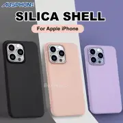 For iPhone 11 12 13 14 Pro Max Plus XR Gel Case Shockproof Liquid Silicone Cover
