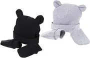[TENDYCOCO] 2 Sets Newborn Fetal Cap Kit Winter Gloves Gloves Bonnet Hats Hat Newborn Suit Newborn Hats and Mittens Beanies Winter Hat Gloves Cotton