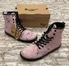 Dr. Martens Sheridan Pink Rainbow Burst Suede Boots Women’s 9 AirWair Rare New
