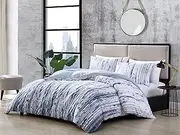 [City Scene] King Duvet Cover Set, Reversible Cotton Bedding with Matching Shams, Modern Home Decor (Sokal Blue, King)