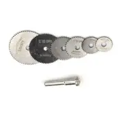 6pcs Circular Saw Disc Set Dremel Mini Drill Rotary Tool Wood Cutting Blade