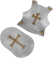 WHAMVOX 1 Set Retro Roman Armour Knight Shield Chest Plate Safe Role Playing Costume for Interaction