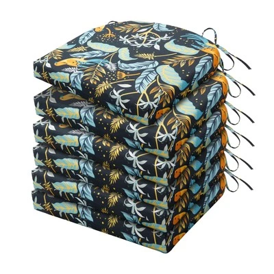 HARBOREST Outdoor Chair Cushions Set of 6 - Round Corner Water Resistant Outd...