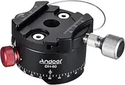 DH-60 Panoramic Ball Head Indexing Rotator HDR Tripod Head CNC Aluminum Alloy Max. Load 33Lbs for DSLR Camera