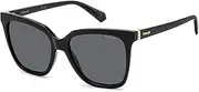 [Polaroid] Women's PLD 4155/S/X Sunglasses, Black, 55 mm