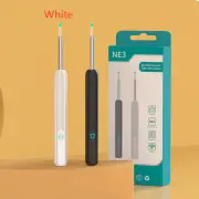 Ear Cleaner Otoscope WiFi Visible Wax Elimination Tool With Camera LED Light Wireless Ear Endoscope Ear Cleaning Kit For I-phone White