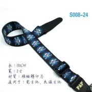 Skull Skeleton Guitar Strap Rock Bass Electric Blue Crossbones Free Ship New!